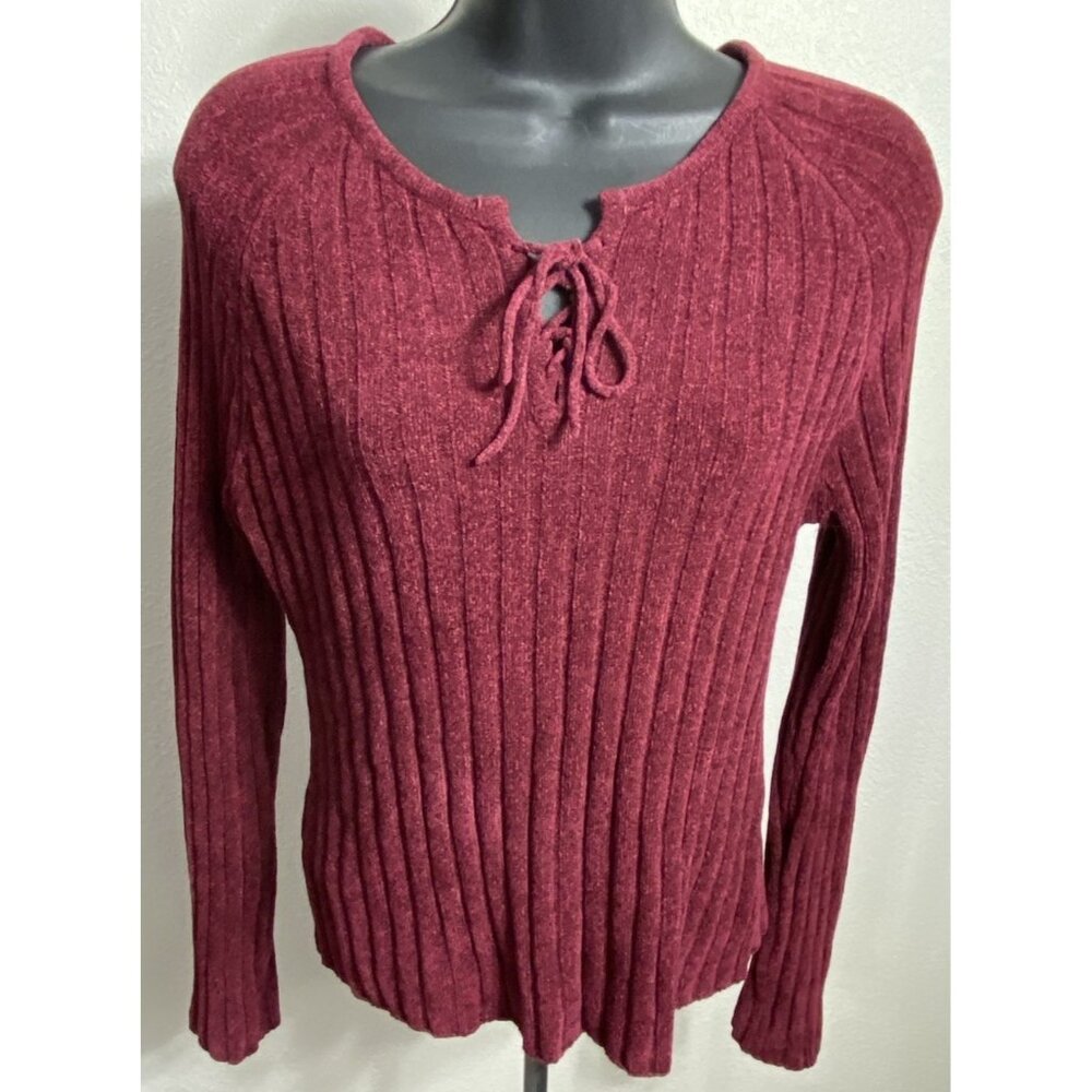 No Boundaries Juniors XL 15 Soft Cable Knit Long Sleeve Sweater Ribbed
